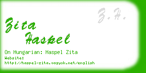 zita haspel business card